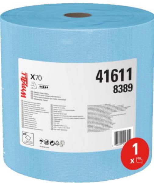 WypAll® X70 Power Clean™ wiederverwendbare Reinigungstücher blau 8389 auf der Rolle Kimberly Clark